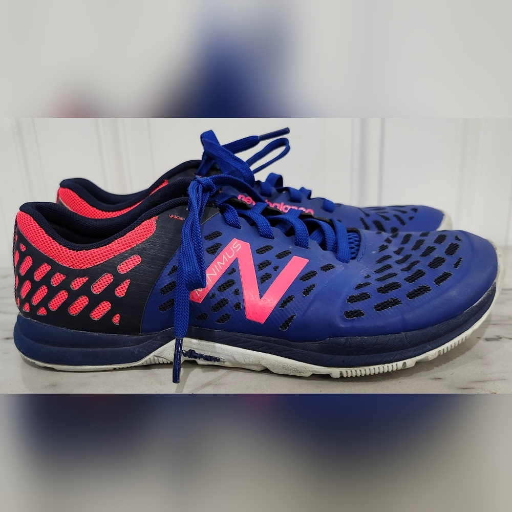 New Balance minimus 20v4 trainer women's shoes pink & blue size 7.5